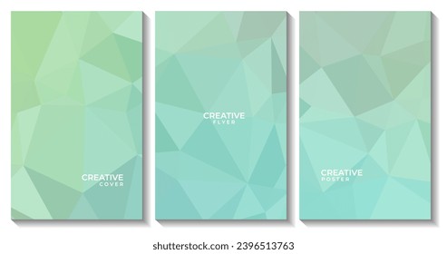 creative colorful cover flyer poster modern geometric background