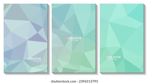 creative colorful cover flyer poster modern geometric background