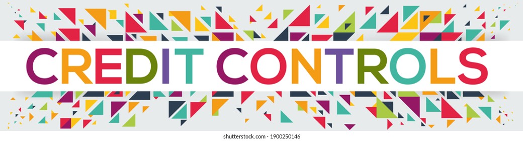 creative colorful (credit controls) text design, written in English language, vector illustration.	
