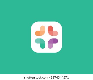 Creative colorful cross health logo