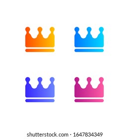 creative colorful crown illustration design