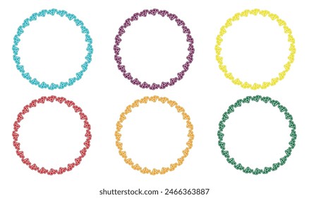 Creative colorful decorative Round Border Frame, round -colored frame illustration, circle png.eps