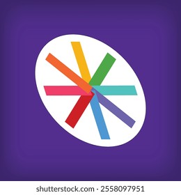 Creative colorful ferris wheel logo design. Simple design and flat style. vector flat style. suitable for company