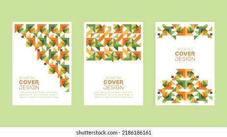 Creative colorful flat geometric cover design