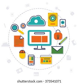 Creative colorful flat Infographic elements for your Business reports and presentations.
