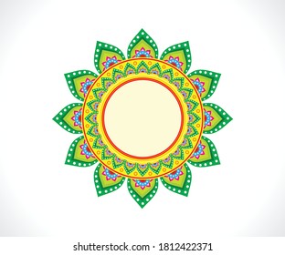 creative colorful floral circle vector illustration
