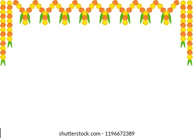 Creative and colorful floral decorative border in a very attractive design.
