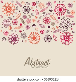 Creative colorful floral design decortad abstract background.