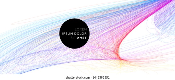 Creative colorful flow lines geometric background. Trendy wave liquid composition design. Eps10 vector illustration