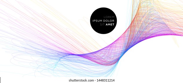 Creative colorful flow lines geometric background. Trendy wave liquid composition design. Eps10 vector illustration