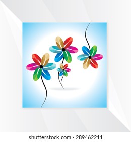 creative colorful flower vector illustration