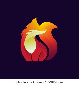 Creative Colorful Fox Logo Vector Illustration