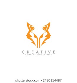 Creative Colorful Fox Logo Vector Illustration