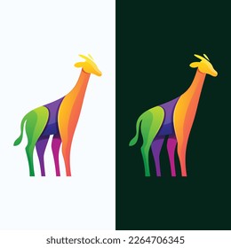 Its creative colorful giraffe logo vector illustration. You can use this logo as web print media etc. It's a full vector and well-organized layer.