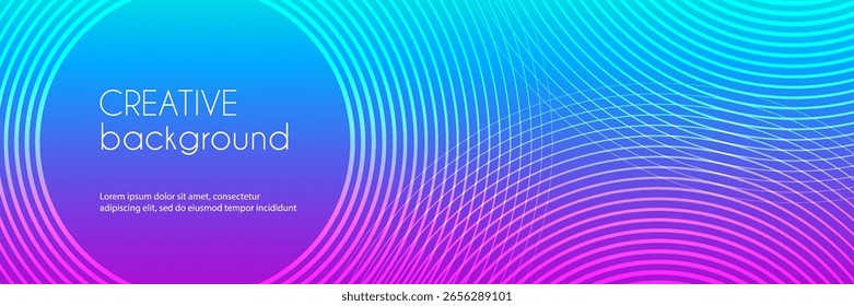 Fondo abstracto de gradiente colorido creativo. Plantilla de Anuncio mínima de los círculos del Vector para las presentaciones, acontecimientos del partido, cabecera del Web