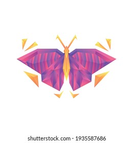 Creative colorful gradient butterfly vector logo concept design template
