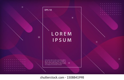 Creative colorful gradient geometric background. Modern trendy vector design template with fluid shapes composition.