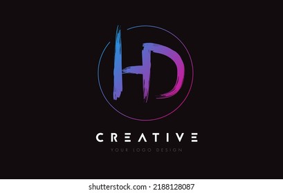 Creative Farbige HD-Druckbuchstaben Logo-Design. Logo-Konzept für künstlerische handgeschriebene Pinselbriefe, Vektorgrafik. 