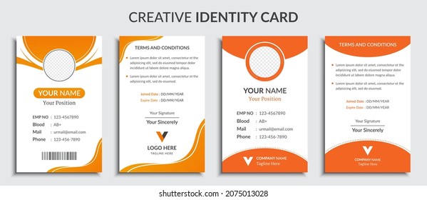 Creative Colorful Id Card Bundle Template Design