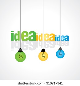 creative colorful idea bulb vector illustration 