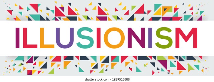 creative colorful (illusionism) text design, written in English language, vector illustration.
