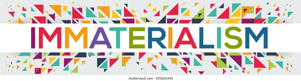 diseño de texto creativo colorido (inmaterialismo), escrito en inglés, ilustración vectorial.
