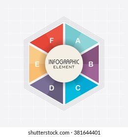 Creative colorful infographic elements in hexagon shape for your Business.