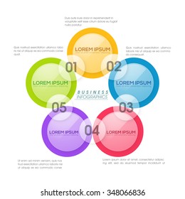 Creative colorful infographic elements on shiny white background for your Business.