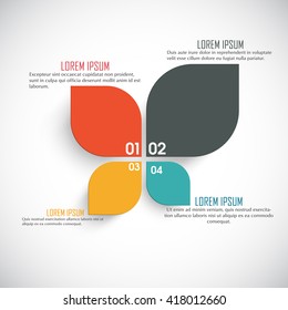 Creative colorful infographic elements on shiny background for Business.