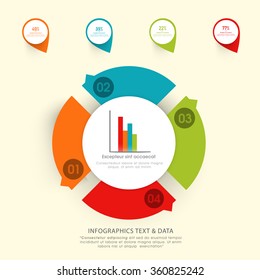 Creative colorful infographic elements for your Business reports and presentations.