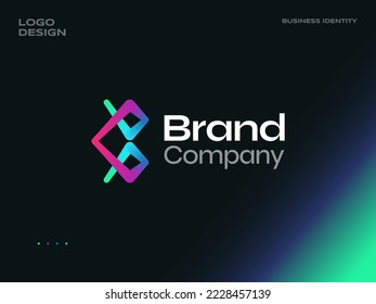 Creative and Colorful Initial Letter B and C Logo Design with Blend Gradient Effect. BC or CB Initial Logo, Suitable for Business and Technology Logos