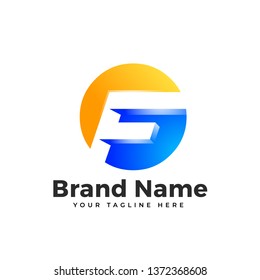 Creative colorful initial letter F logo vector template logo design