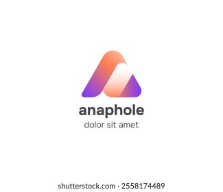 Creative colorful initial letter a logo