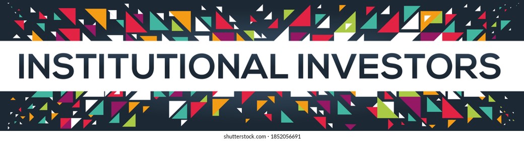 Creative Colorful (institutional Investors) Text Design ,written In English Language, Vector Illustration.
