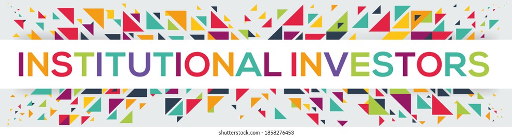 Creative Colorful (institutional Investors) Text Design ,written In English Language, Vector Illustration.
