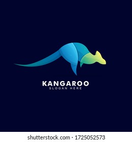 diseño creativo y colorido del logotipo canguro. adecuado para medios de comunicación, empresas, empresas y logotipos zoológicos