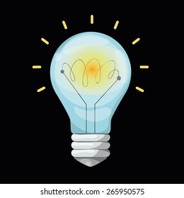 creative colorful lamp icon.