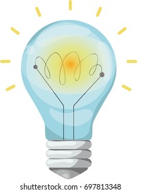 creative colorful lamp. isolated object icon.