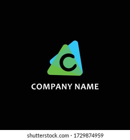 creative colorful letter c logo