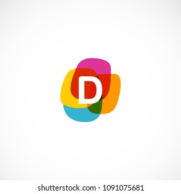 Creative Colorful Letter D Design Vector