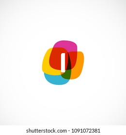 Creative Colorful Letter I Design Vector