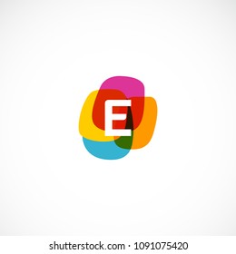 Creative Colorful Letter E Design Vector