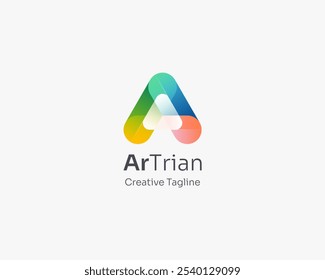 Creative colorful letter a logo