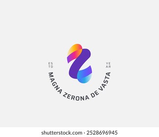 Creative colorful letter z logo gradient