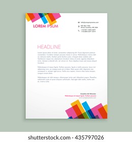 Creative Colorful Letterhead Design