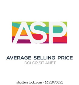 Creative Colorful Logo , ASP Mean (average Selling Price) .