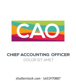 Creative colorful logo , CAO mean (chief accounting officer) .