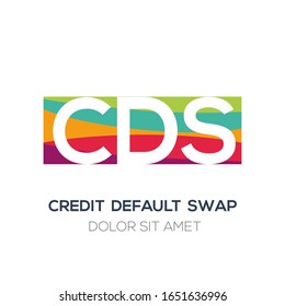 Creative colorful logo , CDS mean (credit default swap) .