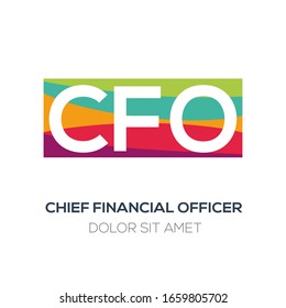Creative colorful logo , CFO mean (chief financial officer) .