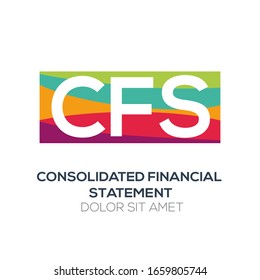 Creative Colorful Logo , CFS Mean (consolidated Financial Statement) .